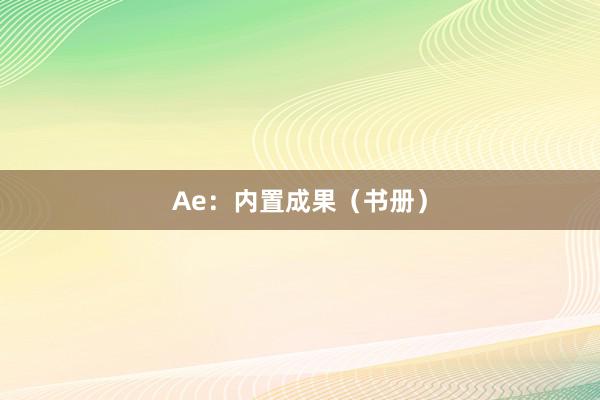 Ae：内置成果（书册）