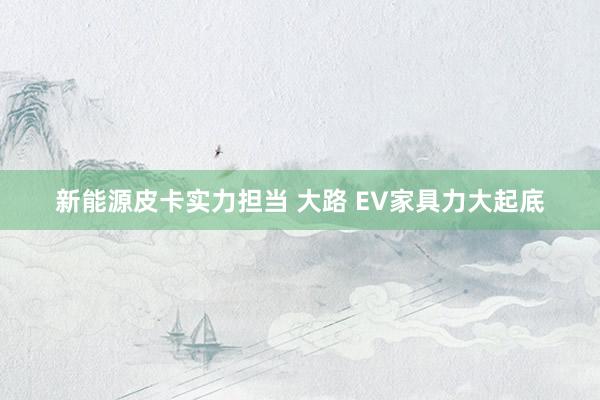 新能源皮卡实力担当 大路 EV家具力大起底